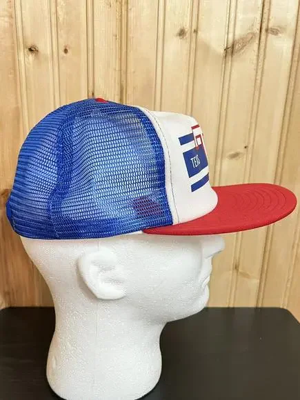 Vintage Texas Rangers Snapback Hat Baseball Cap Mesh Trucker MLB Made in USA AJD - Picture 5 of 12